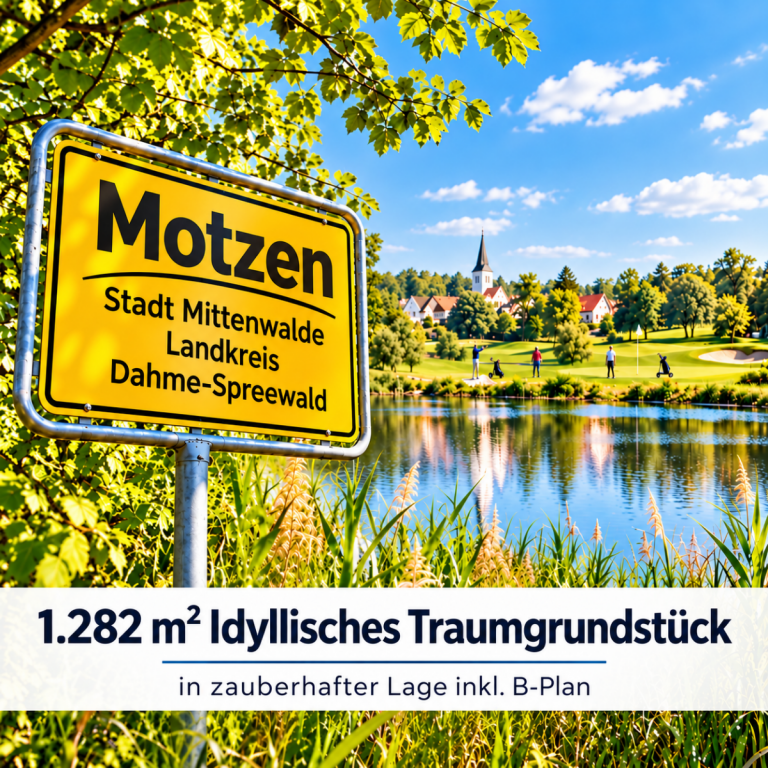  Motzen Wohngrundst�ck Motzen | 1.282 m� Idyllisches Traumgrundst�ck in zauberhafter Lage inkl. B-Plan