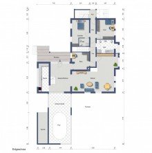 Grundriss-EG@ Stilvolles Architektenhaus in naturvoller Umgebung - Einliegerwohnung - Innenpool -