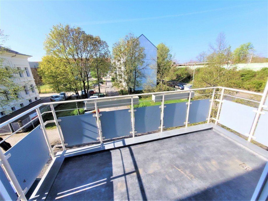 Balkon, Ausblick Etagenwohnung Luckenwalde