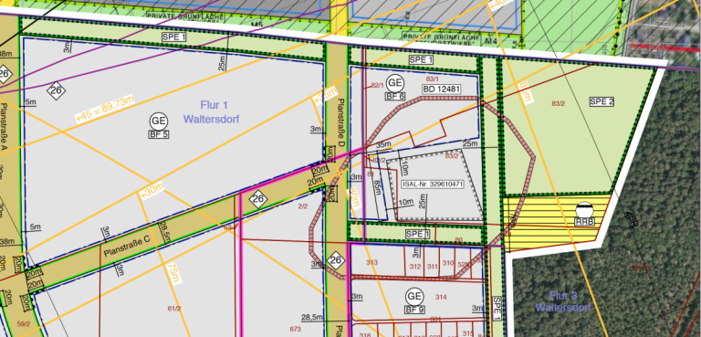 Planungsentwurf Sch�nefeld Land- / Forstwirtschaft Sch�nefeld - Waltersdorf - 60.712 m� Gewerbegrundst�ck